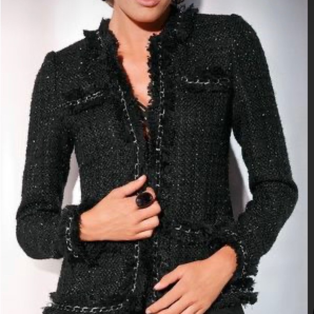 *HOST PICK* Boston proper jacket sparkles with chain detail